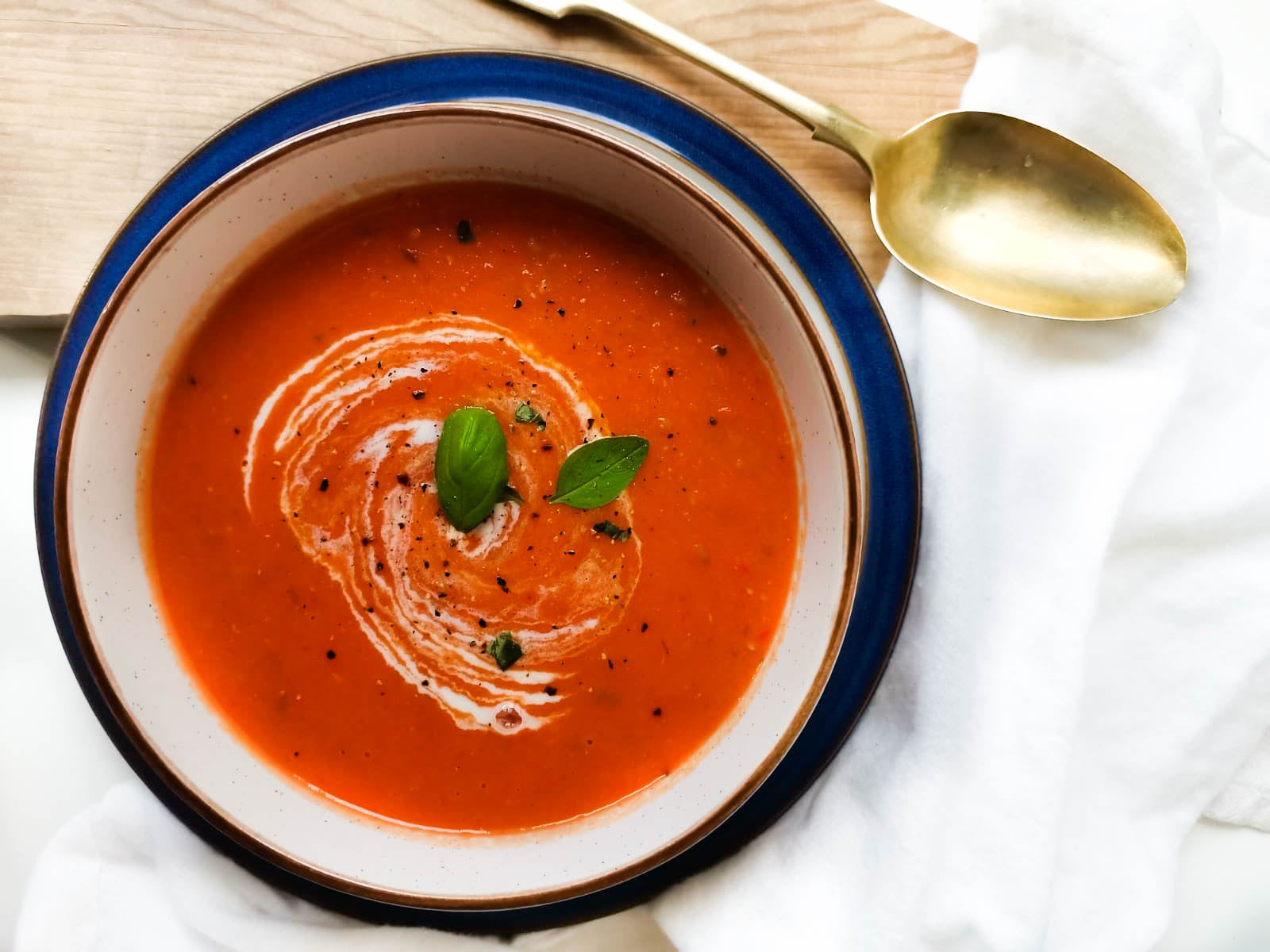 Creamy Red Pepper and Tomato Blender Soup - Whispered Inspirations