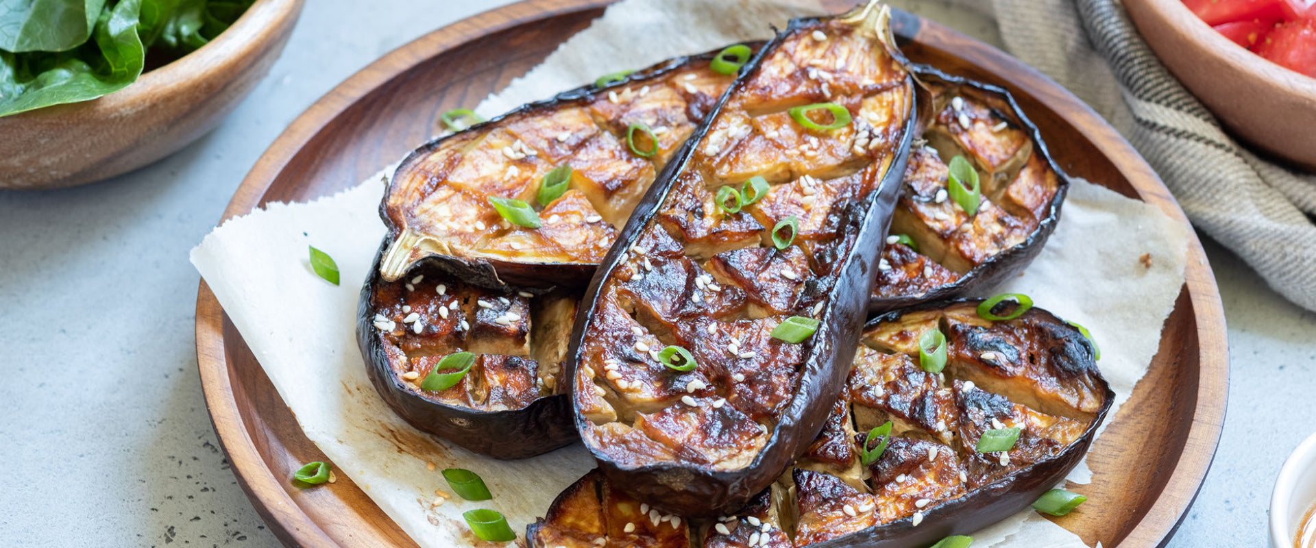 Miso and Maple-glazed Aubergine / Nasu Dengaku (Ve)