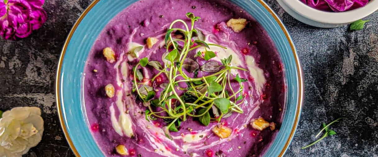 Winter Warmer Vegan Friendly Red Cabbage Soup