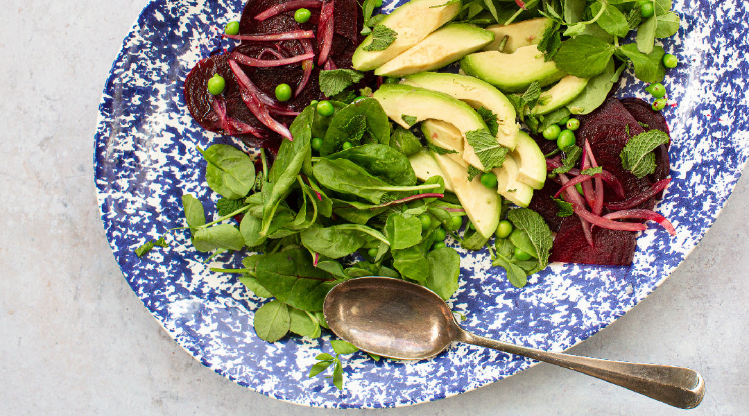 Avocado, Beetroot and Pea Shoot Salad (Ve)