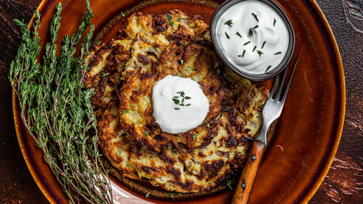 Celeriac & Potato Rösti with Garlic Aioli (Ve)