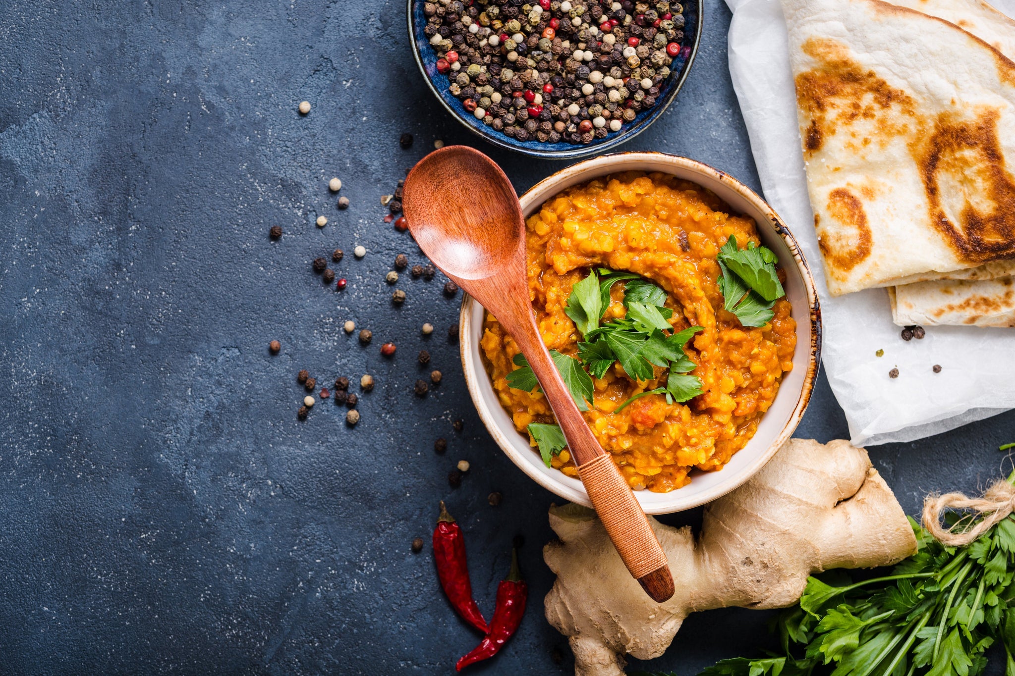 Creamy Sweet Potato & Red Lentil Stew (Ve)
